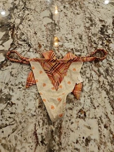 True Vintage Victoria's Secret Satin Big Bow V-String Panties Size Small - Picture 1 of 3