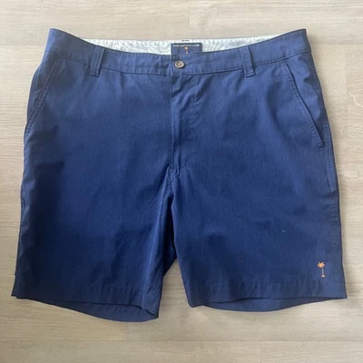 Pantalones Cortos Chinos Margaritaville Azul Marino Para Hombre Talla 36 Elastizados Golf Atletismo Preppy Foto 1 de 4