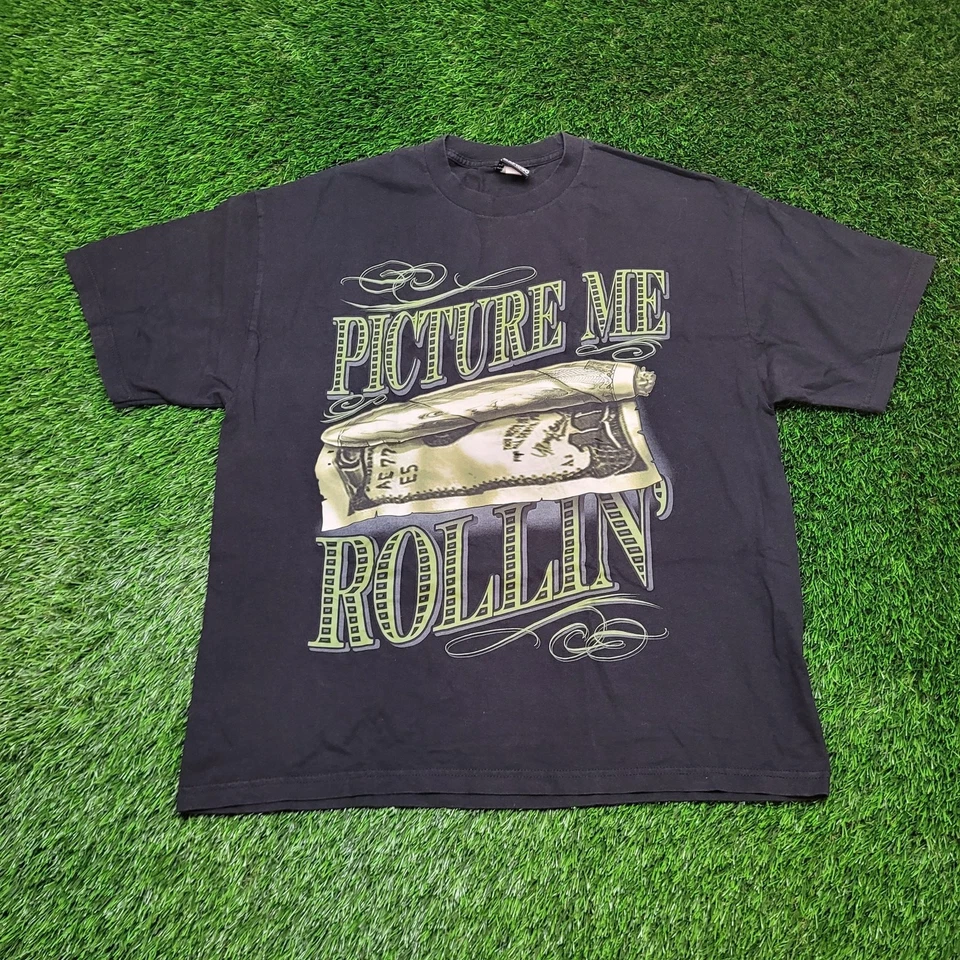 Camiseta De Colección Y2K Mafioso "Picture Me Rollin" Para Hombres 2XL Hecha en EE. UU. Tupac 2Pac Foto 1 de 4