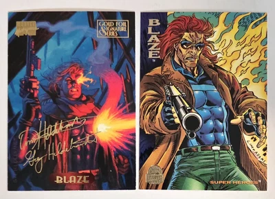1 Marvel Masterpieces Blaze Gold Signature 13/1 Marvel Universe Blaze 136, 1994 - Image 1 of 4