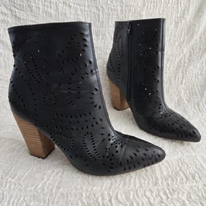 Carlos By Carlos Santana Women's Black Ankle Boots Boho Chic Pointed Toe Sz 7 - Picture 1 of 12