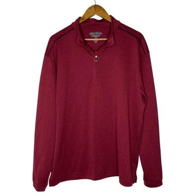 Pebble Beach Jacket Performance Quarter-Zip Pullover Red Atlanta Braves Size L - Image 1 of 4