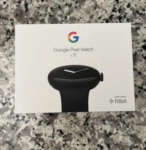 Google Pixel Watch LTE 41mm Black Stainless Steel w/Obsidian Active Band Sealed - Picture 1 of 5