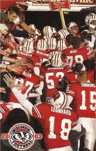 2003 Wisconsin Badgers Football Pocket Spielplan - Bild 1 von 2