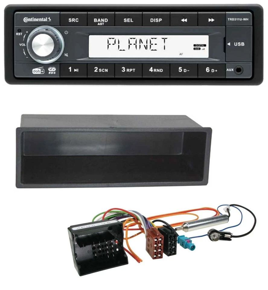 Continental MP3 AUX USB DAB 1DIN Autoradio für Peugeot 207 307 Expert Partner - Bild 1 von 4