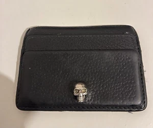 Alexander McQueen Leather Skull Card Wallet - Picture 1 of 4