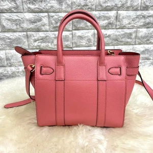 NEW Mulberry Bayswater 2way Women's Shoulder Bag Handbag Rose Pink Mini Zipped - Picture 1 of 10