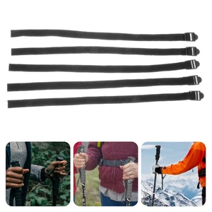 5 correas de portaesquí para bastones duraderas y cómodas negras - Imagen 1 de 12