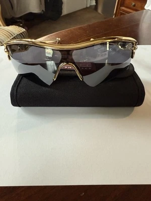 Oakley Flak Livestrong Custom Sunglasses Polished Gold Color - Image 1 of 4
