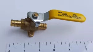 5 Stück 1/2" PEX Kugelhahn mit Fallohr, bleifreies Messing, voller Anschluss, 24-3-3 = 5 - Bild 1 von 4