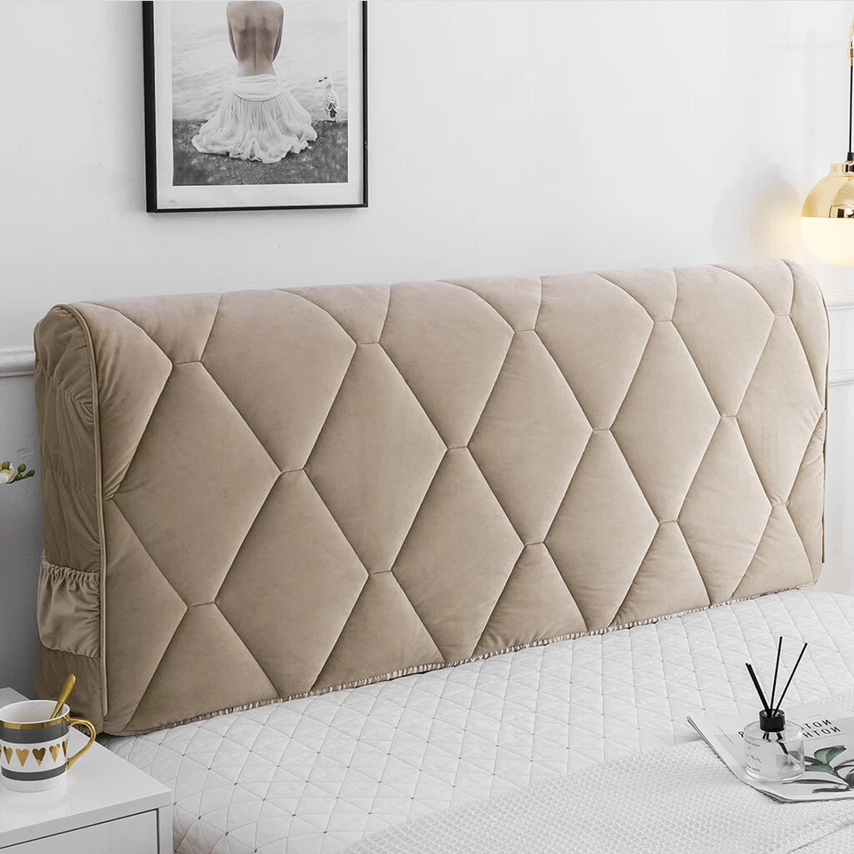 Luxury Thicken Headboard Cover Soft Bed Head Back Decor Protector Slipcover - Image 1 of 4