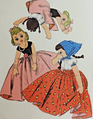 1950s Advance 8455 Pattern Turnabout Doll - from rags to riches Cut/Complete - Image 1 of 4