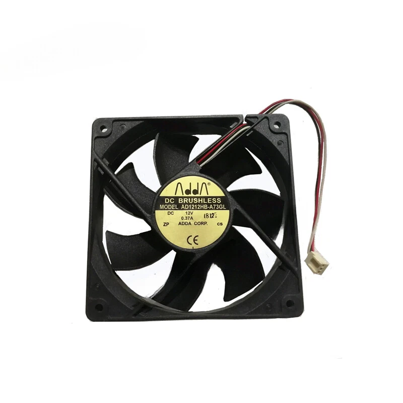 1PC ADDA AD1212HB-A73GL 12VDC 0.37A 3Wire 120*120*25MM Server Axial Cooling Fan - Image 1 of 2