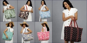 Algodón Acolchado Tigre Estampado Reversible Grande Bolsa Compra Boho - Imagen 1 de 119