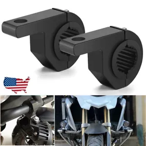 2X LED Work Light Fog Spot Mount Bracket Roll Cage Tube Bull Bar Clamp Holder US - Picture 1 of 8