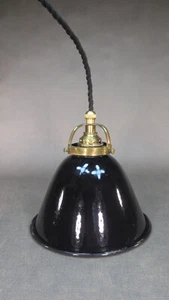 Art Deco Lampe 1937 Retro Werkstattlampe Vintage Deckenlampe Antike Fabriklampe - Bild 1 von 24