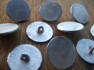Pewter buttons 24mm flat with shank (12 pack) for historical costume & uniforms - Picture 1 of 3