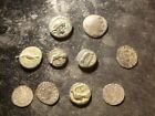 10 Mixed Ancient Greece Medieval coins Copper includes obol Hemidrachm Dove