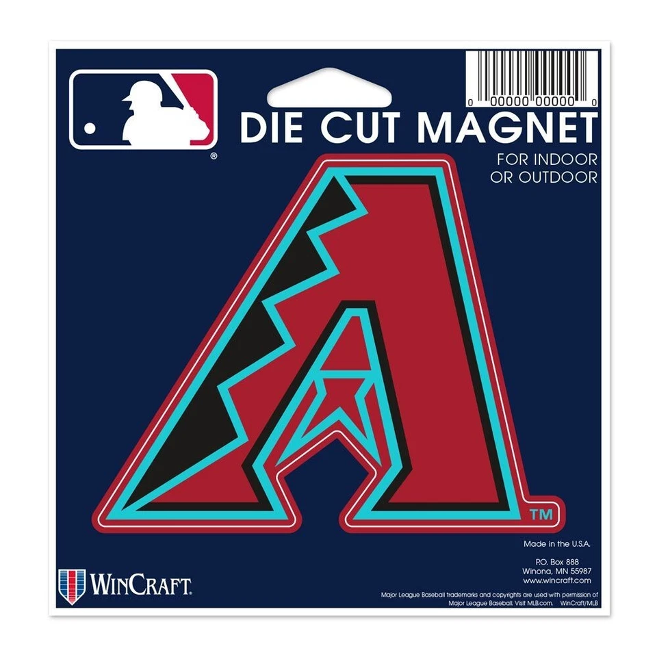 MLB Arizona Diamondbacks Teal 4 inch Auto Die Cut Magnet Logo by WinCraft - Image 1 of 1