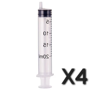 4 Pack 20ml & Plastic Syringe, Large Syringes Without Needle for Scientific - Picture 1 of 1