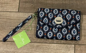 Vera Bradley Marrakesh Motifs Your Turn SmartPhone Wristlet Blue NWT NEW - Picture 1 of 9