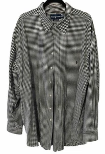 Ralph Lauren  Mens Black /White 3XLT  Tall- Long Sleeve Button Down - Pony Logo - Picture 1 of 6