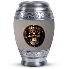 Cremation Urns For Ashes Skull With Crown It (10 Inch) Large Urn