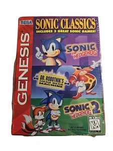 Sonic Classics Sega Genesis Game 3 In One 1 2 And Robotnik NOS Sealed In Plastic - Picture 1 of 8