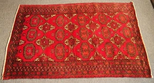 Gorgeous Tribal Wool Hand knotted rug 4 x 6 professionally cleaned restored - Picture 1 of 5