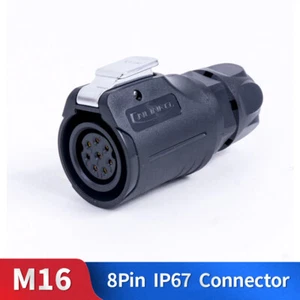 M16 250V AC DC Audio Jack Industrial Solar Panel Mount Ethernet Connector 8 Pin - Picture 1 of 15