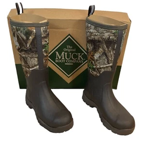 MUCK BOOT Men's Woody Max Mossy Oak Break-Up Country Hunting Boots Size 8 - Picture 1 of 13