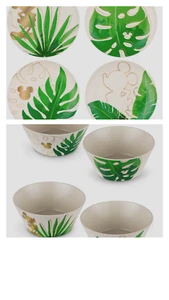 Disney Mickey Mouse Melamin Tropical Teller 4 & Schale 4er Set Sommer  - Bild 1 von 11