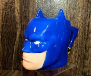 DC Comics Batman 20 oz Ceramic Mug 1960's TV Show Original Blue Silver Buffalo - Picture 1 of 15