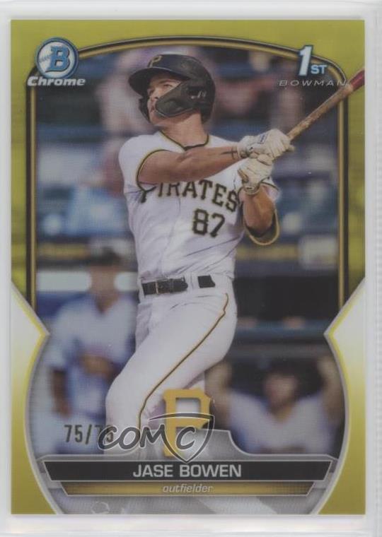 2023 Bowman Chrome Prospects Yellow Refractor /75 Jase Bowen #BCP-146