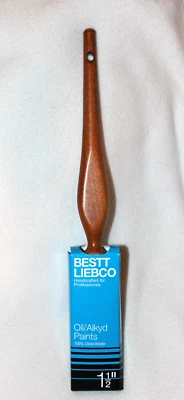 NEW 1.5" BESTT LIEBCO 100% CHINA BRISTLE DISCONTINUED DELUXE 10522 PAINT BRUSH