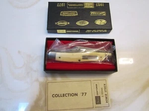 Vintage Sears Craftsman 3 Blade Pocket Knife #95044 Bowie Stock 1927-1977 NOS - Picture 1 of 16