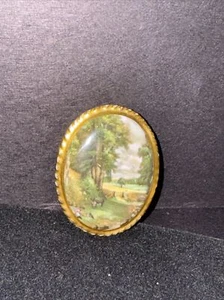 Vintage Fine Bone China Brooch 2” England hand painted Aynsley - Picture 1 of 7