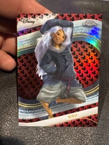 2025 Topps Chrome Disney Sisu Mickey Mouse Red & White Refractor /28 - Picture 1 of 2