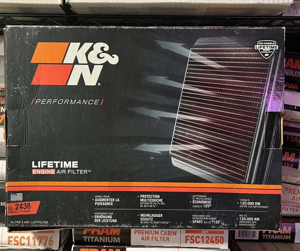 K&N 33-2438 совершенно новый воздушный фильтр 2010-2024 Toyota 4Runner FJ Cruiser Lexus GX460 - Изображение 1 из 1