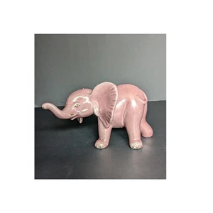 Vintage Keramik rosa Elefant mit Goldakzenten. Figur - Bild 1 von 6