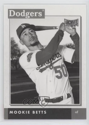 2020 Topps Archives Snapshots Black & White Mookie Betts #AS-MB - Image 1 of 2