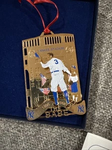 LIMITED EDITION NEW YORK YANKEES Babe Ruth Steven Bixby Christmas Ornament 1992 - Picture 1 of 5