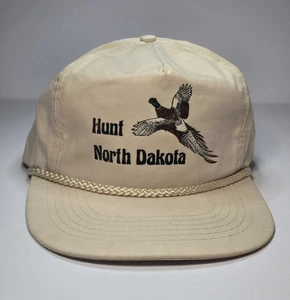 Hunt North Dakota Vintage Trucker Mütze Seil Kleinwild Fasan Otto Mütze Jagd - Bild 1 von 9