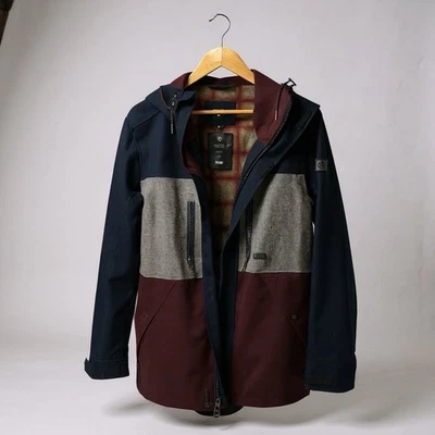 Ride Snowboards Strata 10K Jacket Small Mens Hooded Colorblock Waterproof - Image 1 of 4