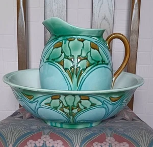 Fabulous Minton Secessionist No.2 Wash Jug Pitcher & Bowl Set ~ Superb Condition - Afbeelding 1 van 13