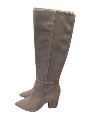 Nuevo - Botas de gamuza hasta la rodilla para mujer Nine West talla 9 beige Foto 1 de 4