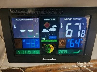 Newentor FJ3378  LCD Color Display Portable Wireless Weather Station BASE ONLY - Image 1 of 3
