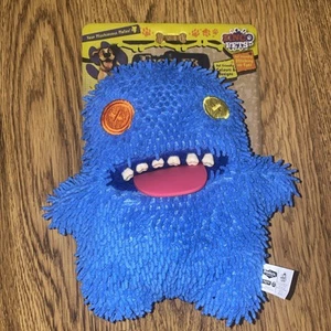 CUTIE BLUE FUGGLER FUNNY UGLY MONSTER w/ TONGUE DOG TOY BRAND NEW teef molars - Picture 1 of 2