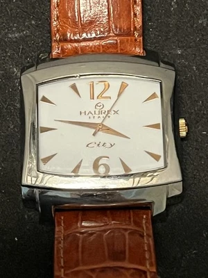 HAUREX Italia Watch 6A244UWI  Series CITY Unisex Leather Band- Needs Battery - Image 1 of 4