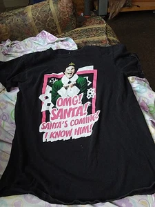 Tshirt noir graphique Elf taille S - Photo 1/8